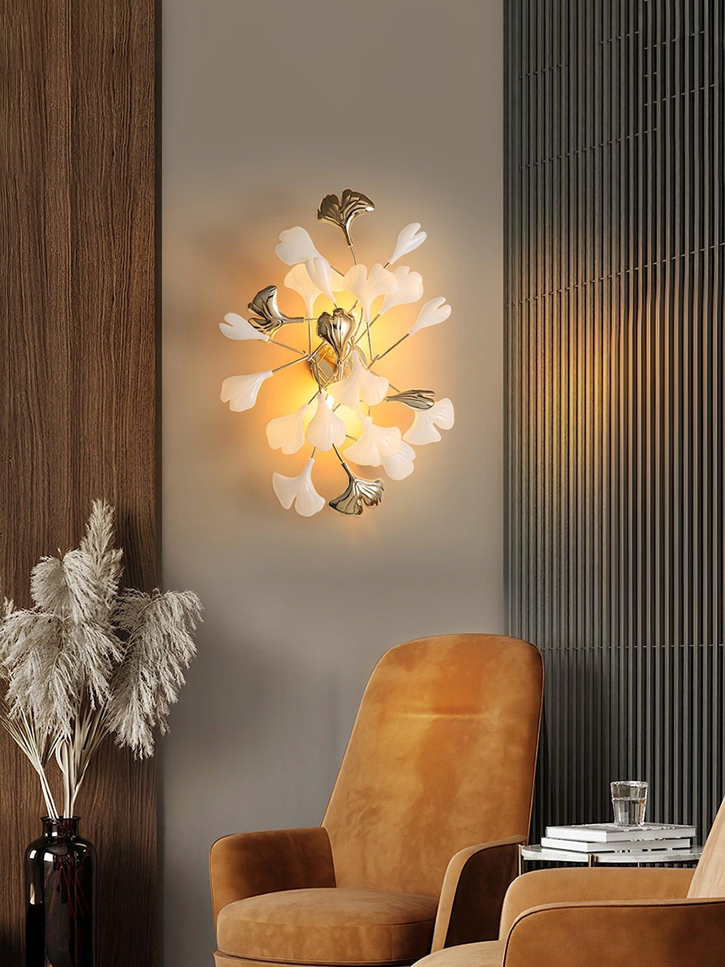 Gingko Modern Wall Lamp - LED Illumination & Adjustable Brightness