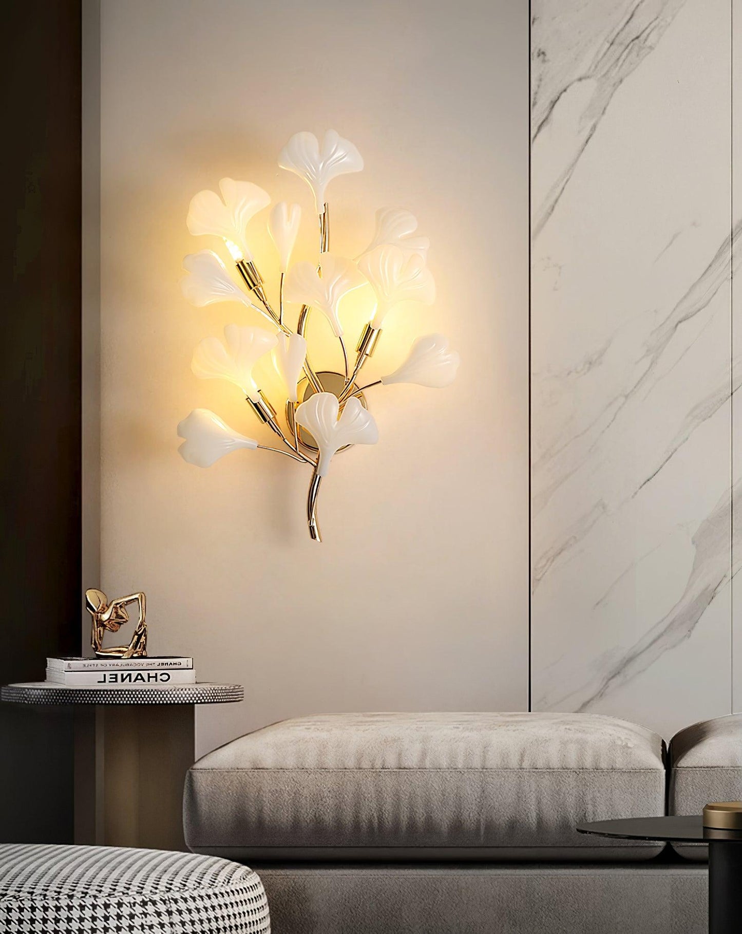 Gingko Modern Wall Lamp - LED Illumination & Adjustable Brightness