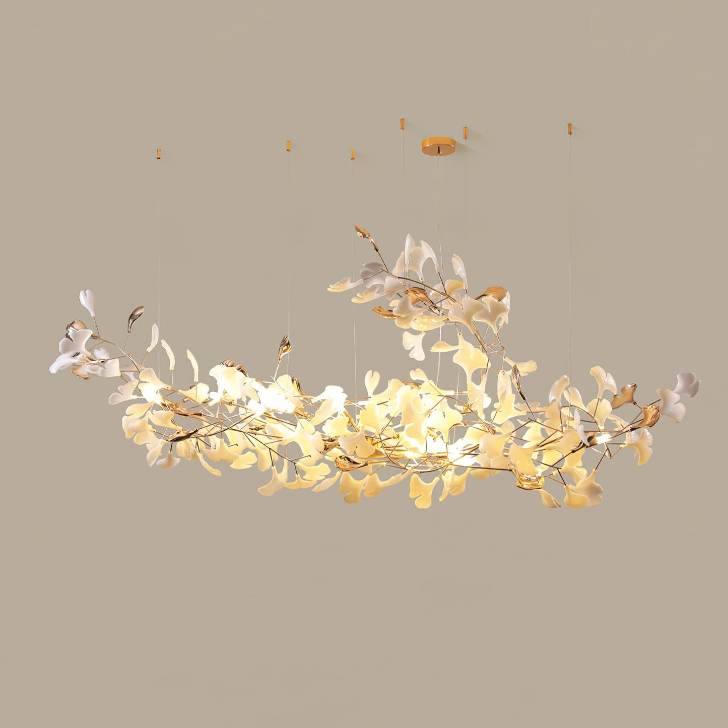 Ginkgo Cloud Chandelier - Modern LED Lighting with Adjustable Brightne