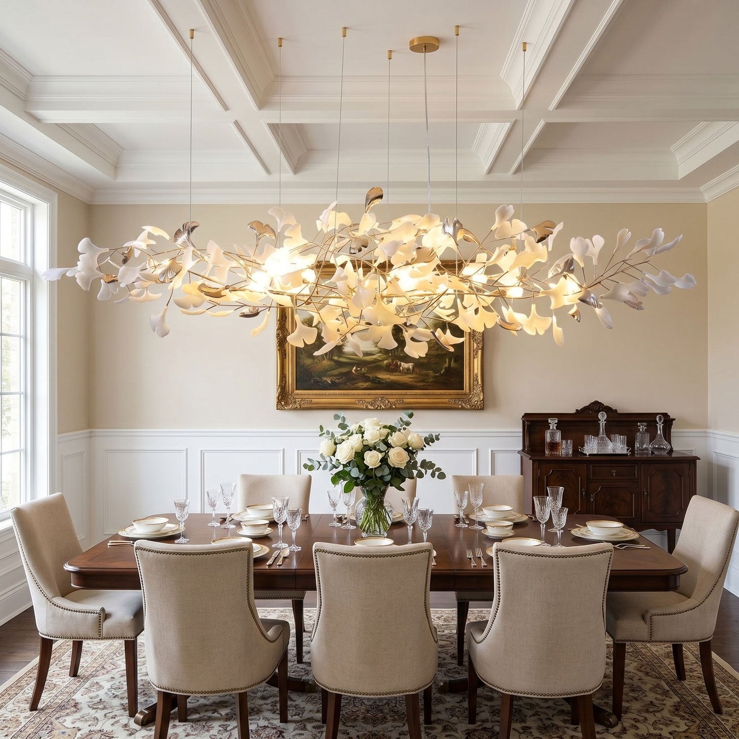 Ginkgo Cloud Chandelier - Modern LED Lighting with Adjustable Brightne