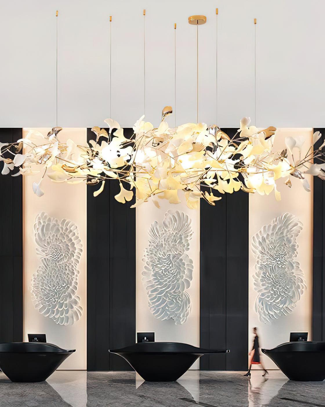 Ginkgo Cloud Chandelier - Modern LED Lighting with Adjustable Brightne