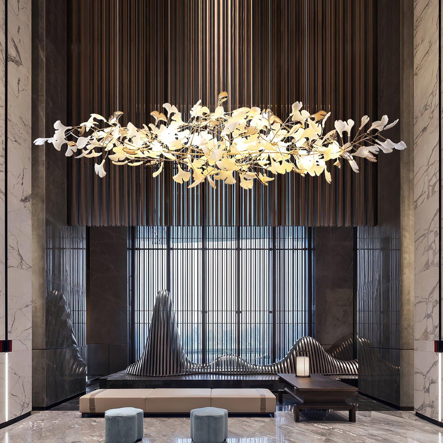 Ginkgo Cloud Chandelier - Modern LED Lighting with Adjustable Brightne