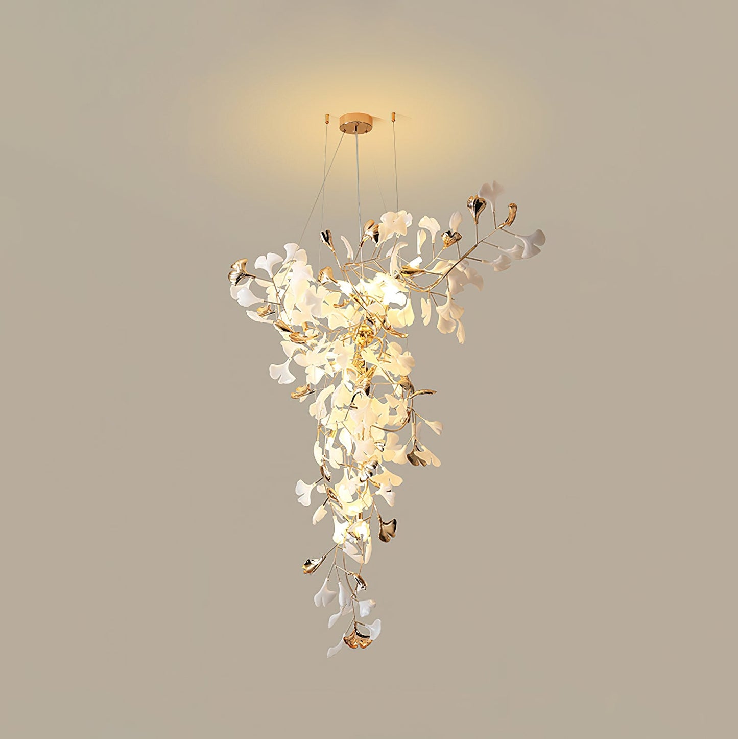 Ginkgo Vine Chandelier - Elegant Design with Adjustable Height & LED L