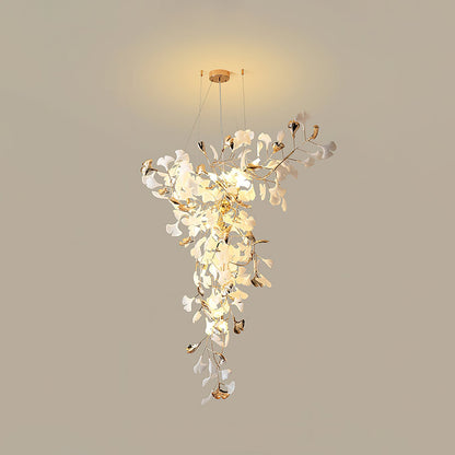 Ginkgo Vine Chandelier - Elegant Design with Adjustable Height & LED L