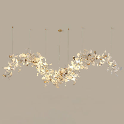 Ginkgo Vine Chandelier - Elegant Design with Adjustable Height & LED L