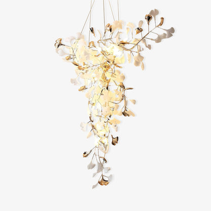 Ginkgo Vine Chandelier - Elegant Design with Adjustable Height & LED L