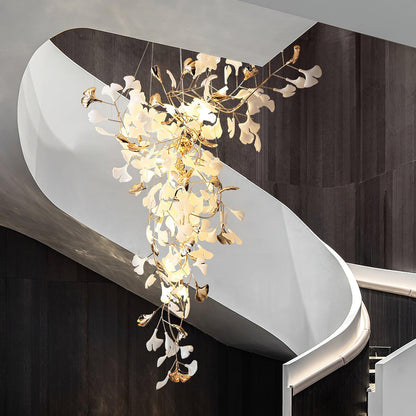 Ginkgo Vine Chandelier - Elegant Design with Adjustable Height & LED L
