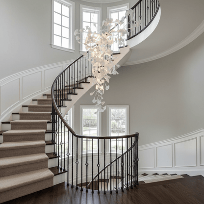 Ginkgo Vine Chandelier - Elegant Design with Adjustable Height & LED L