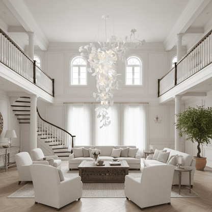 Ginkgo Vine Chandelier - Elegant Design with Adjustable Height & LED L
