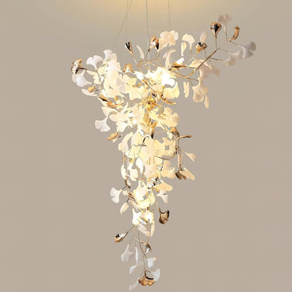 Ginkgo Vine Chandelier - Elegant Design with Adjustable Height & LED L