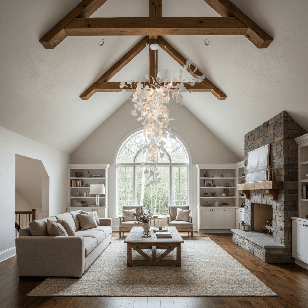 Ginkgo Vine Chandelier - Elegant Design with Adjustable Height & LED L
