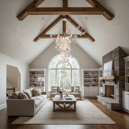 Ginkgo Vine Chandelier - Elegant Design with Adjustable Height & LED L