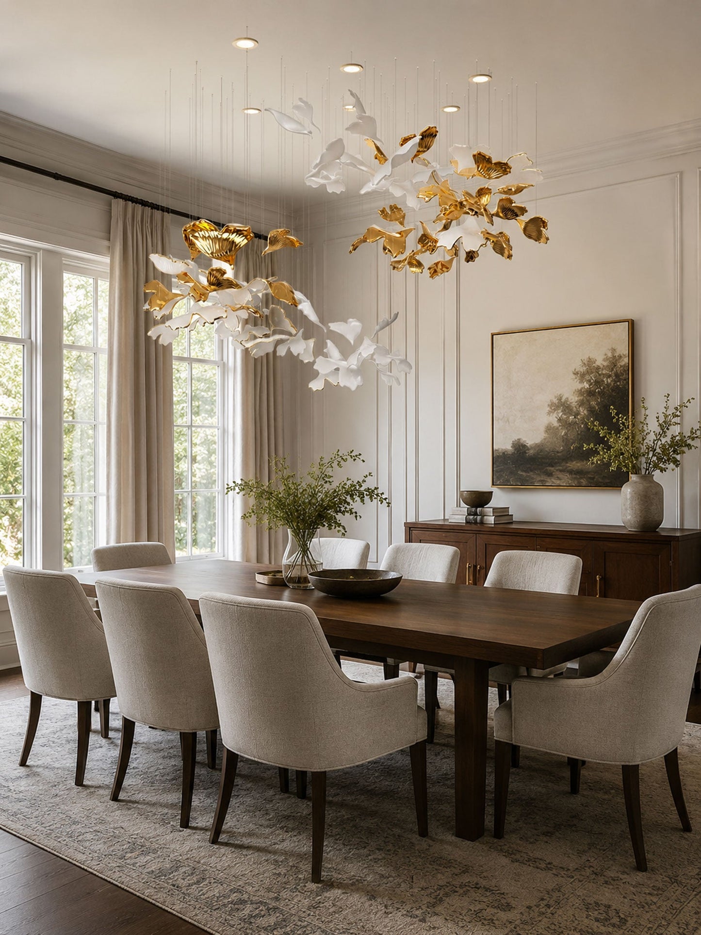 Ginkgo Tree Chandelier - Elegant Design with Adjustable Brightness