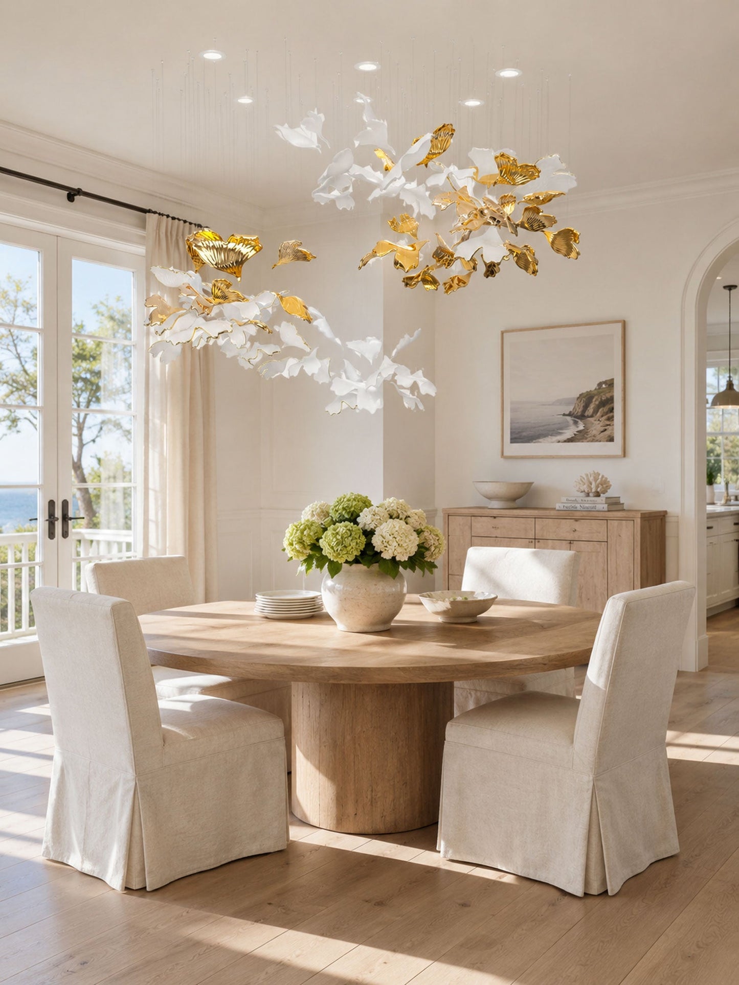 Ginkgo Tree Chandelier - Elegant Design with Adjustable Brightness