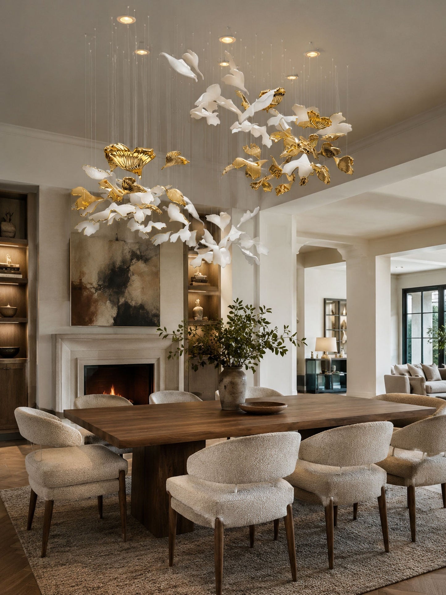 Ginkgo Tree Chandelier - Elegant Design with Adjustable Brightness