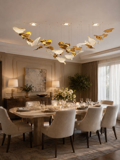 Ginkgo Tree Chandelier - Elegant Design with Adjustable Brightness