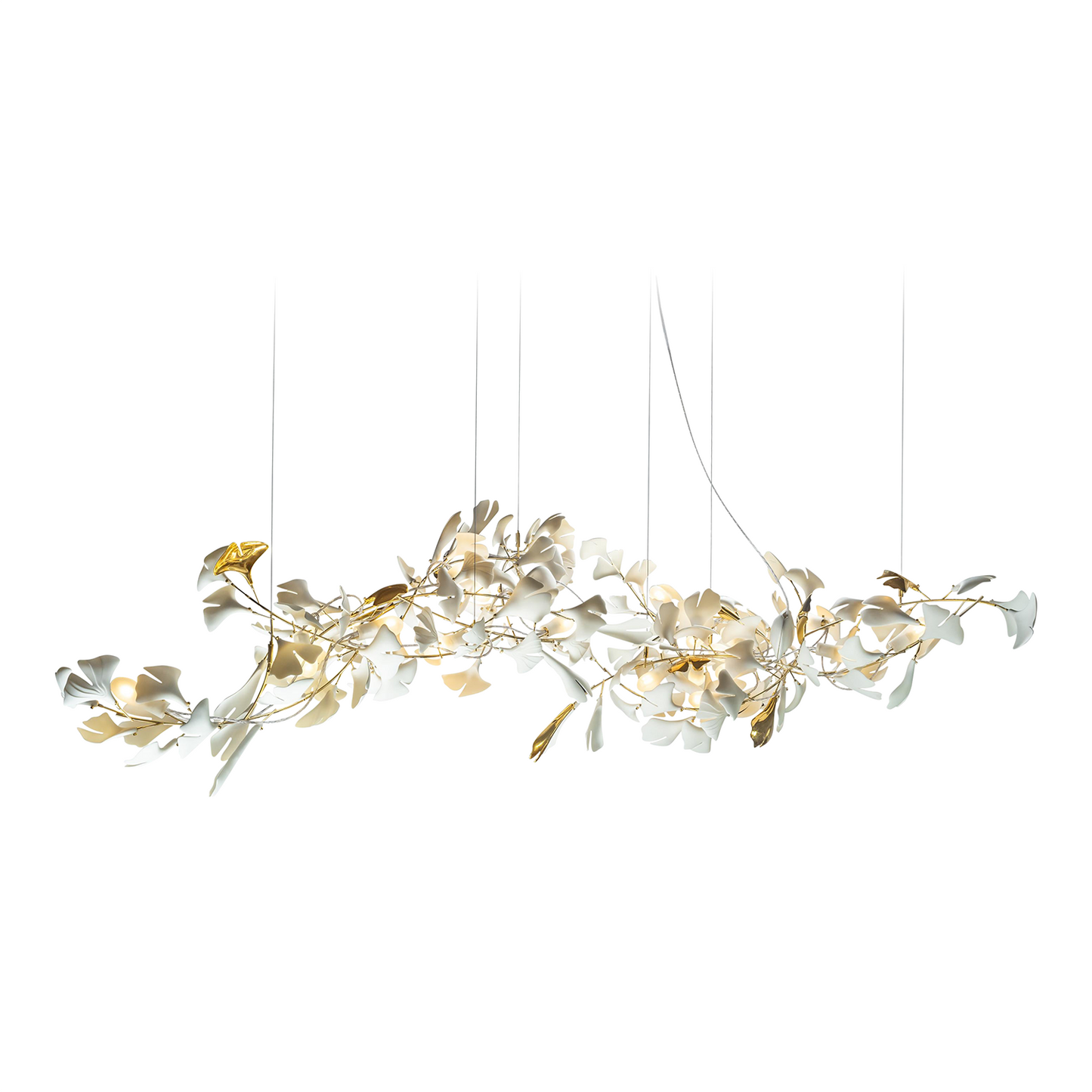 Gingko Bloom Chandelier - Elegant Design with Adjustable Brightness