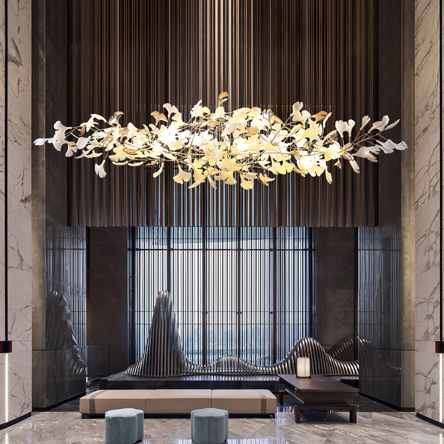 Ginkgo Cloud Chandelier - Modern LED Lighting with Adjustable Brightne