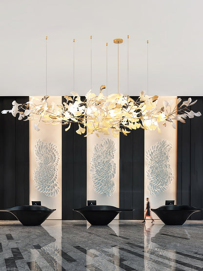 Ginkgo Cloud Chandelier - Modern LED Lighting with Adjustable Brightne
