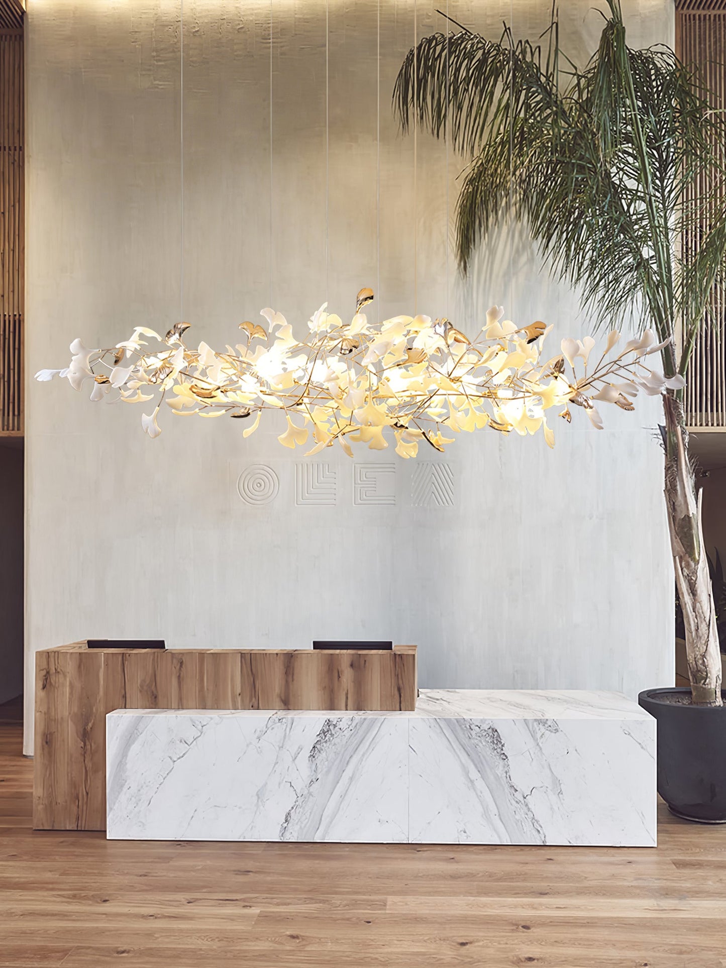 Ginkgo Cloud Chandelier - Modern LED Lighting with Adjustable Brightne