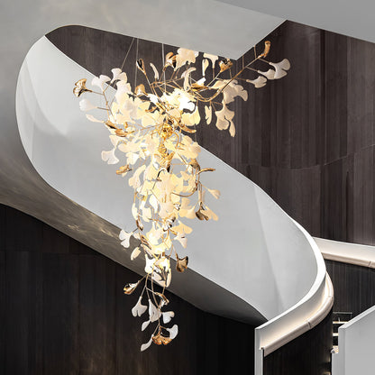 Ginkgo Vine Chandelier - Elegant Design with Adjustable Height & LED L