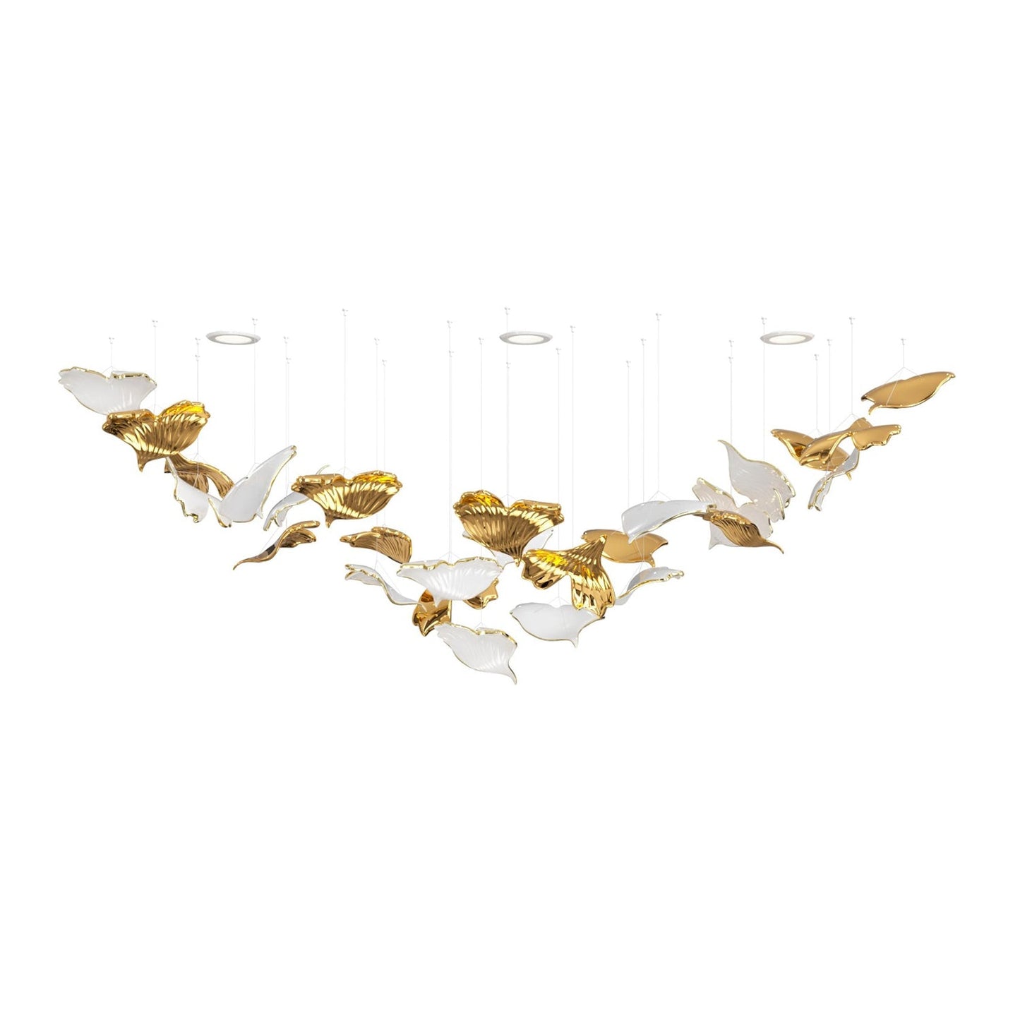 Ginkgo Tree Chandelier - Elegant Design with Adjustable Brightness