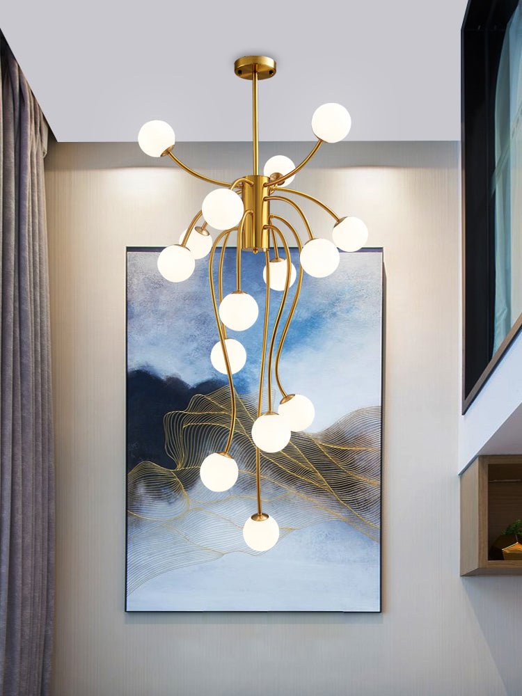 Caroline Chandelier - Elegant Crystal Design with Adjustable Height