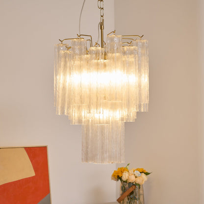 Giselle Crystal Glass Chandelier - Elegant Design & Adjustable Height