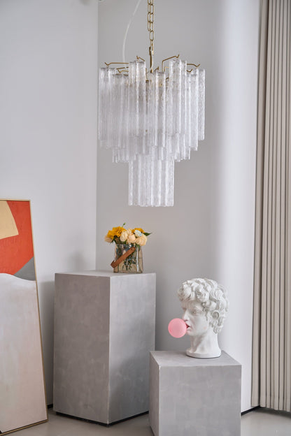 Giselle Crystal Glass Chandelier - Elegant Design & Adjustable Height