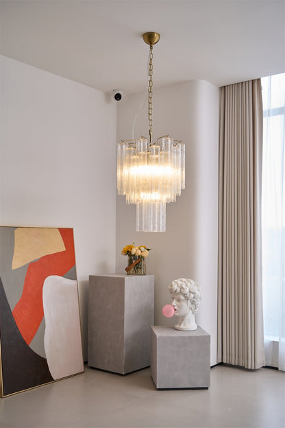 Giselle Crystal Glass Chandelier - Elegant Design & Adjustable Height