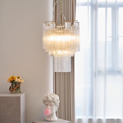 Giselle Crystal Glass Chandelier - Elegant Design & Adjustable Height