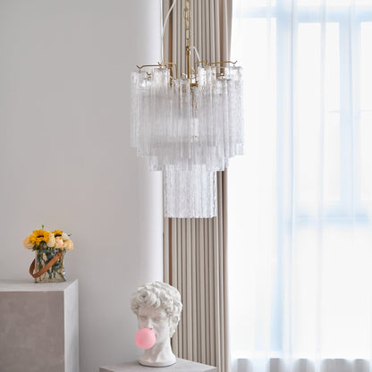 Giselle Crystal Glass Chandelier - Elegant Design & Adjustable Height