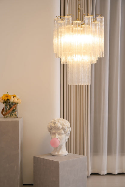 Giselle Crystal Glass Chandelier - Elegant Design & Adjustable Height