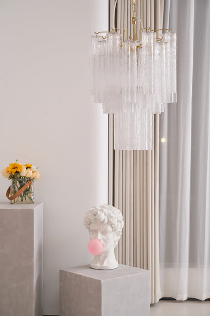 Giselle Crystal Glass Chandelier - Elegant Design & Adjustable Height