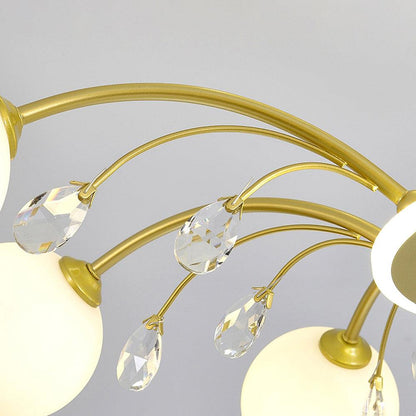 Elegant Glass Raindrop Chandelier - Dimmable, Energy-Efficient Design