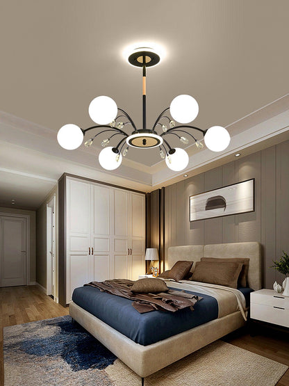 Elegant Glass Raindrop Chandelier - Dimmable, Energy-Efficient Design