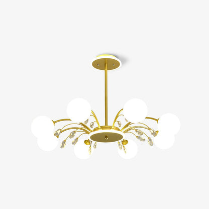 Elegant Glass Raindrop Chandelier - Dimmable, Energy-Efficient Design