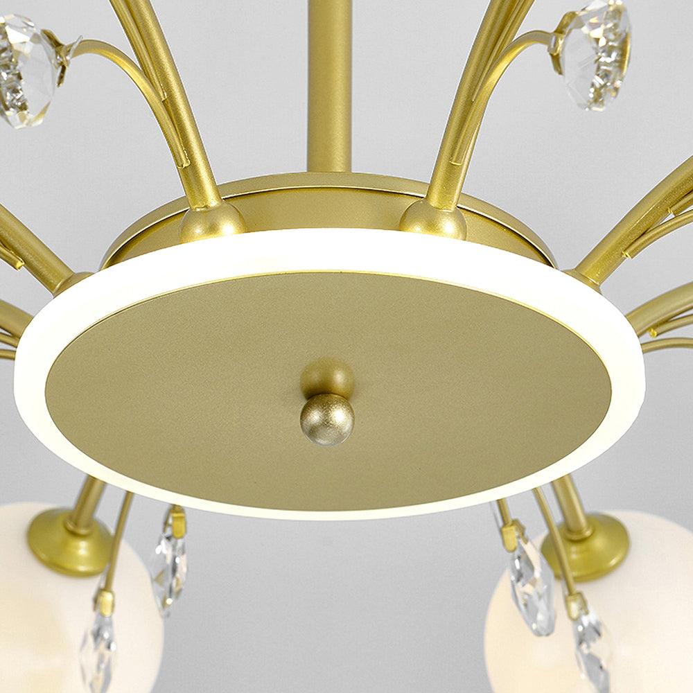 Elegant Glass Raindrop Chandelier - Dimmable, Energy-Efficient Design