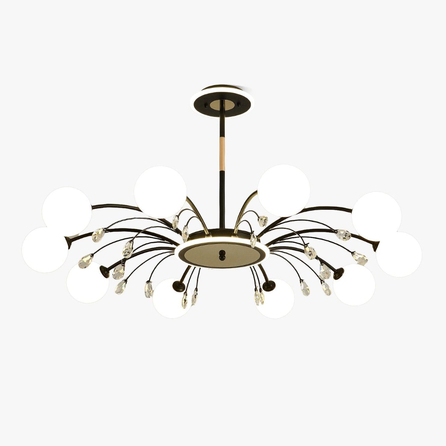 Elegant Glass Raindrop Chandelier - Dimmable, Energy-Efficient Design