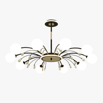 Elegant Glass Raindrop Chandelier - Dimmable, Energy-Efficient Design