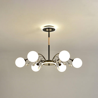 Elegant Glass Raindrop Chandelier - Dimmable, Energy-Efficient Design