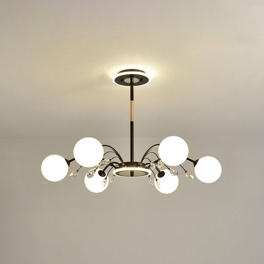 Elegant Glass Raindrop Chandelier - Dimmable, Energy-Efficient Design
