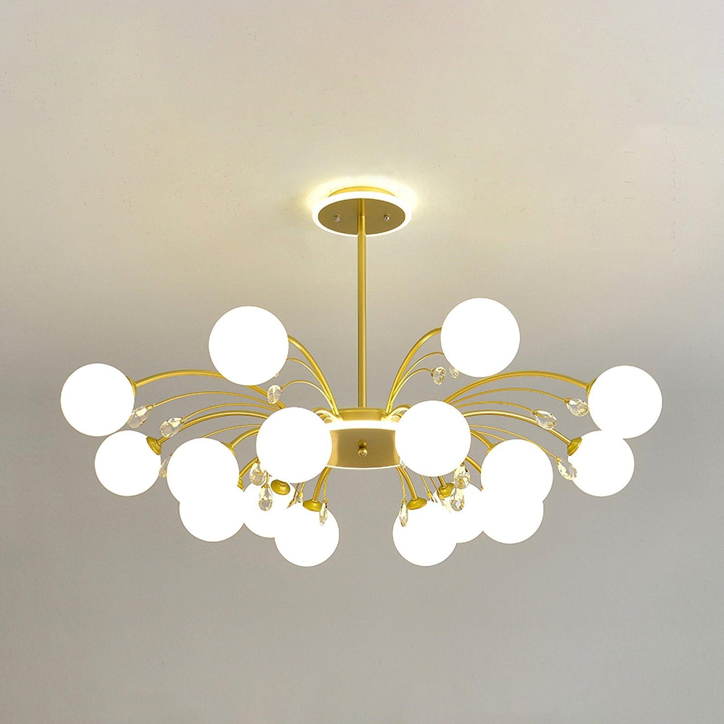 Elegant Glass Raindrop Chandelier - Dimmable, Energy-Efficient Design