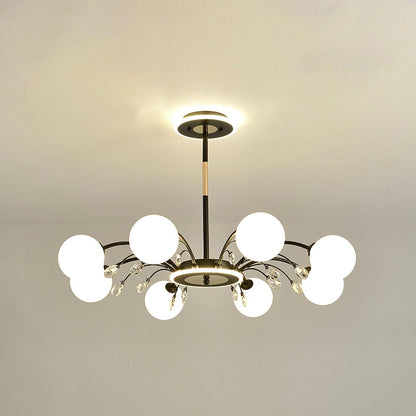 Elegant Glass Raindrop Chandelier - Dimmable, Energy-Efficient Design