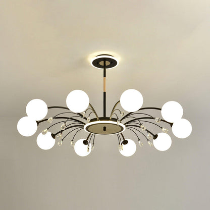 Elegant Glass Raindrop Chandelier - Dimmable, Energy-Efficient Design
