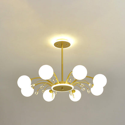 Elegant Glass Raindrop Chandelier - Dimmable, Energy-Efficient Design