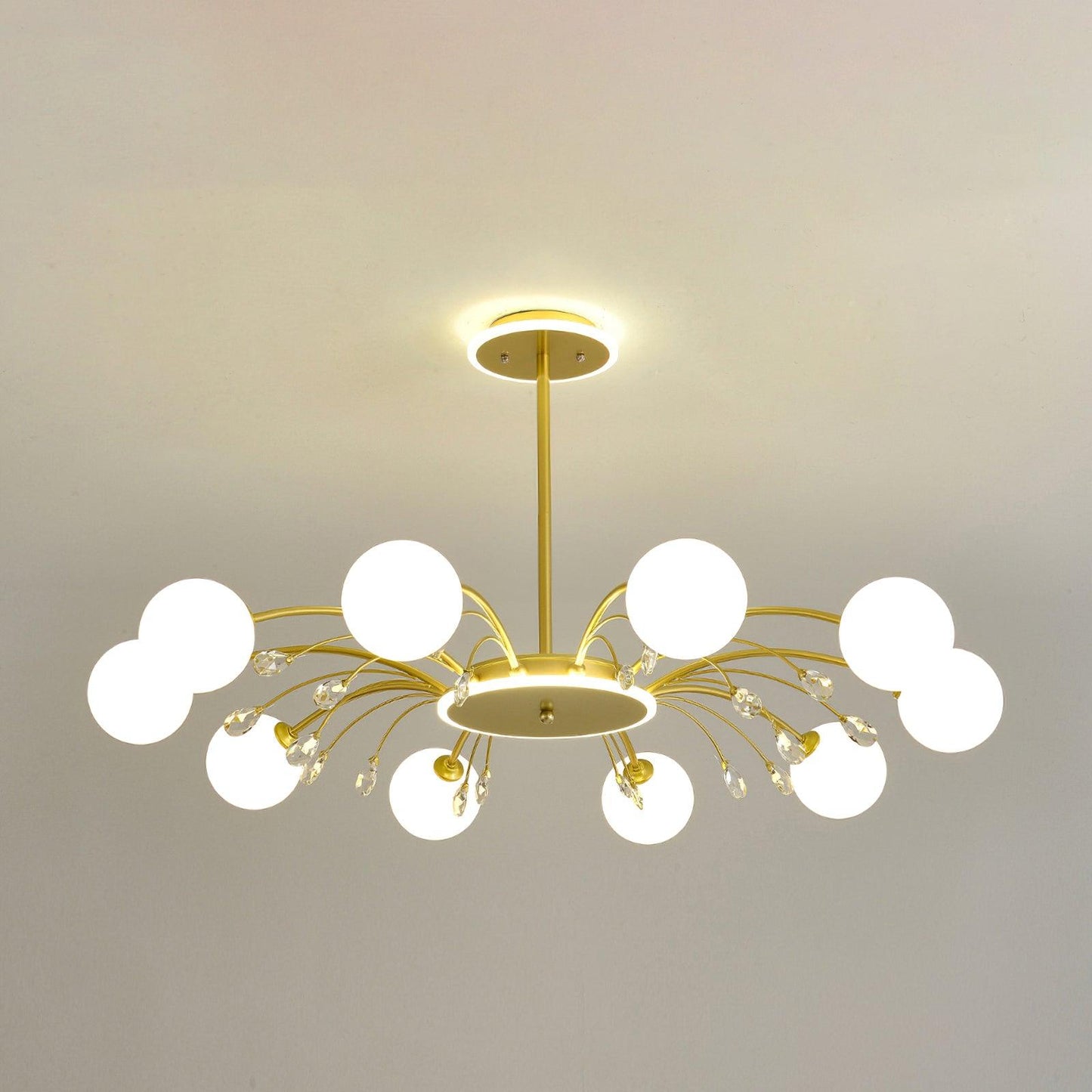 Elegant Glass Raindrop Chandelier - Dimmable, Energy-Efficient Design