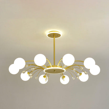 Elegant Glass Raindrop Chandelier - Dimmable, Energy-Efficient Design
