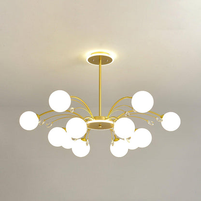 Elegant Glass Raindrop Chandelier - Dimmable, Energy-Efficient Design
