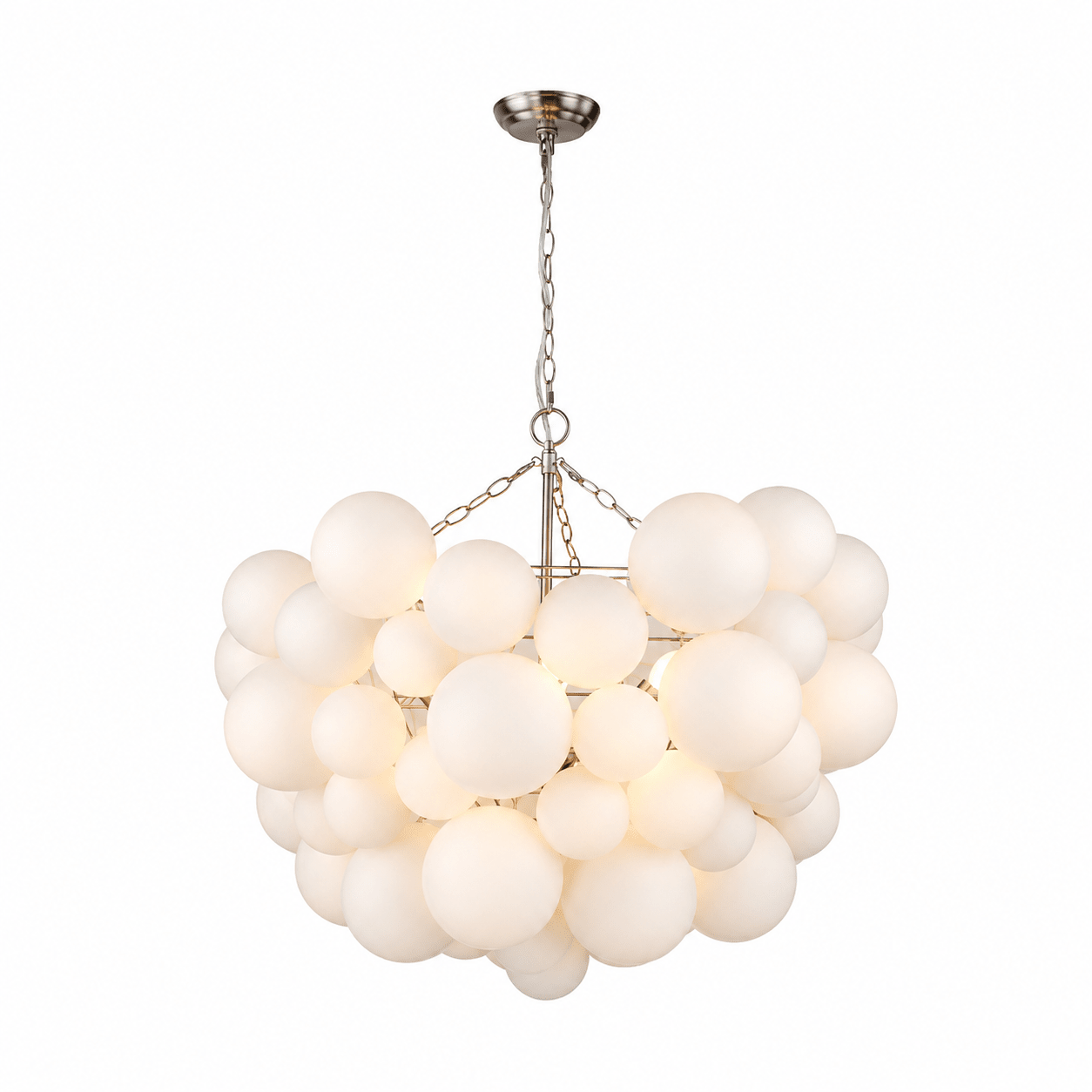 Elegant Glass Ball Bubble Chandelier - Adjustable Height & Modern Desi